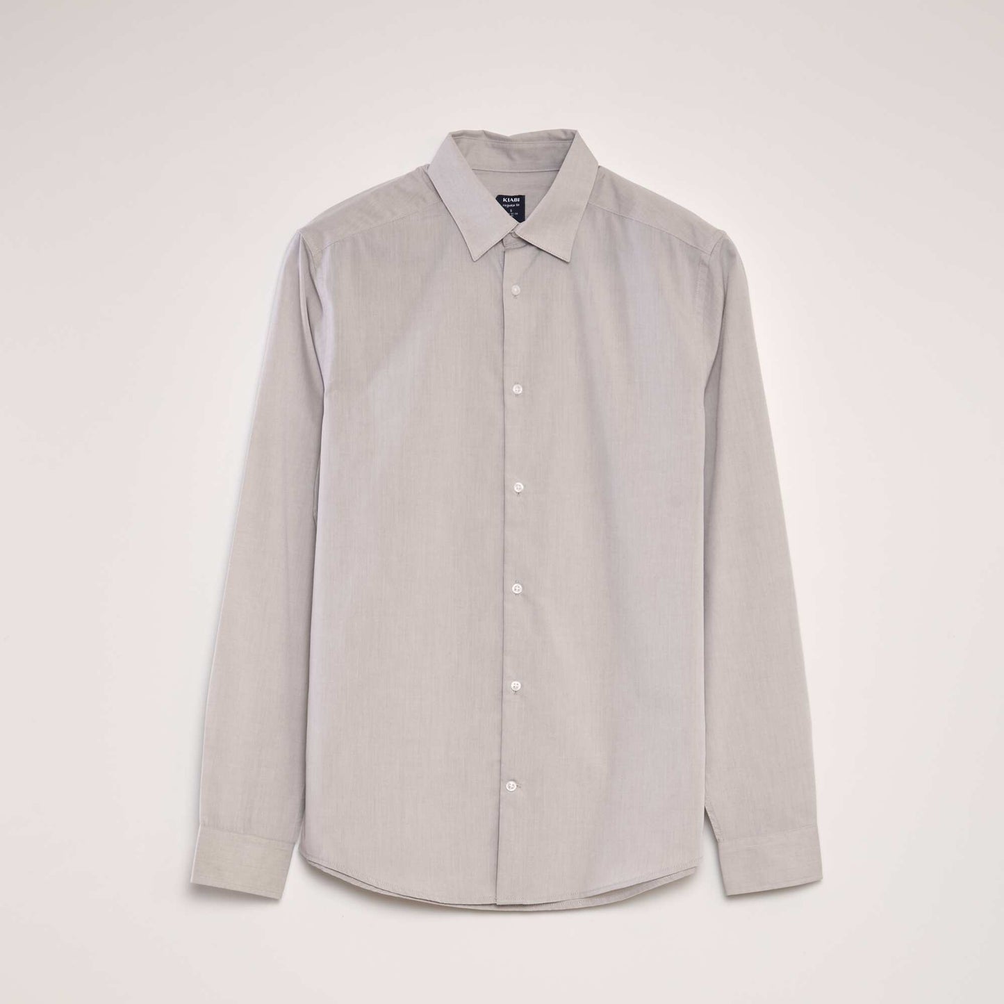 Chemise classique unie Gris