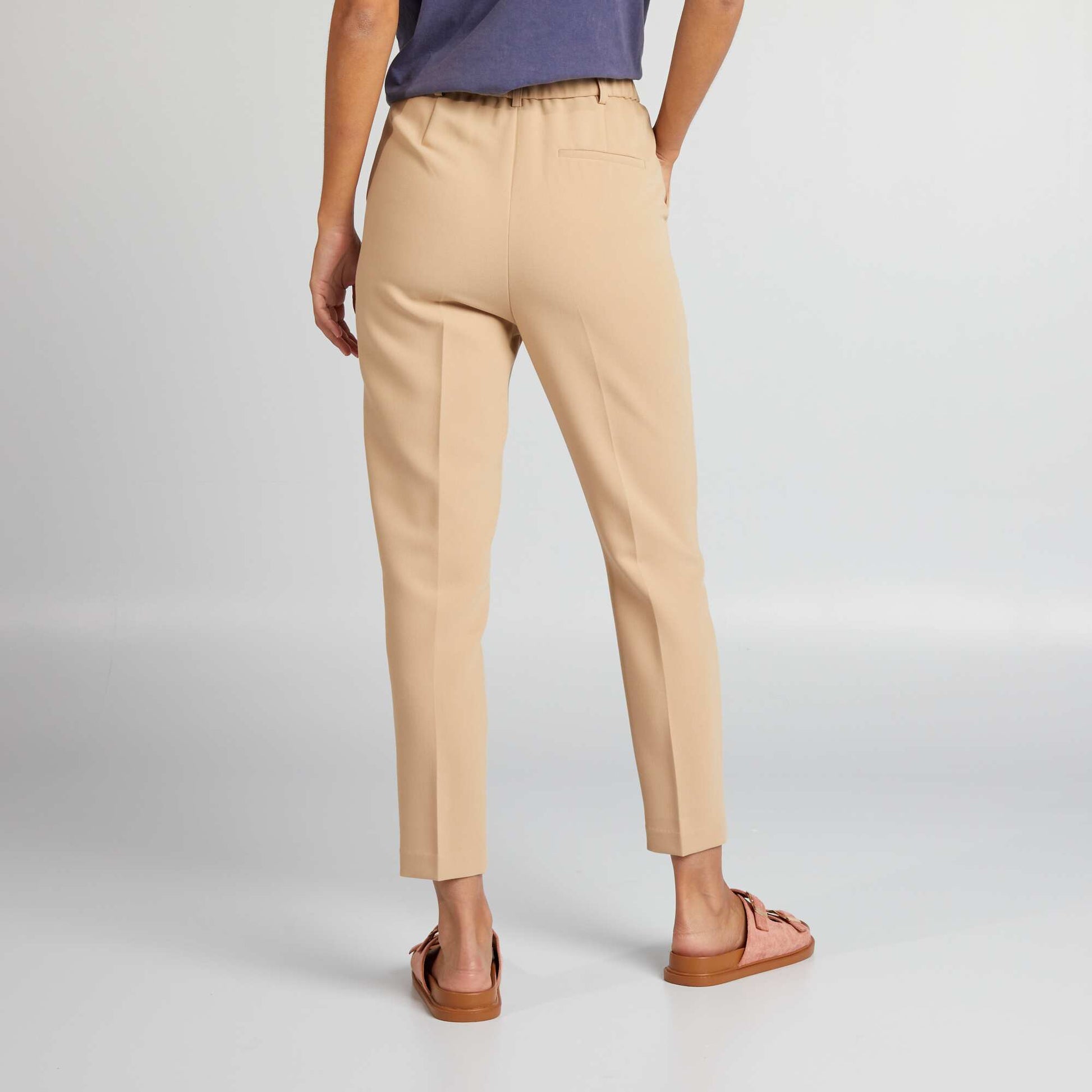 Pantalon cigarette Beige