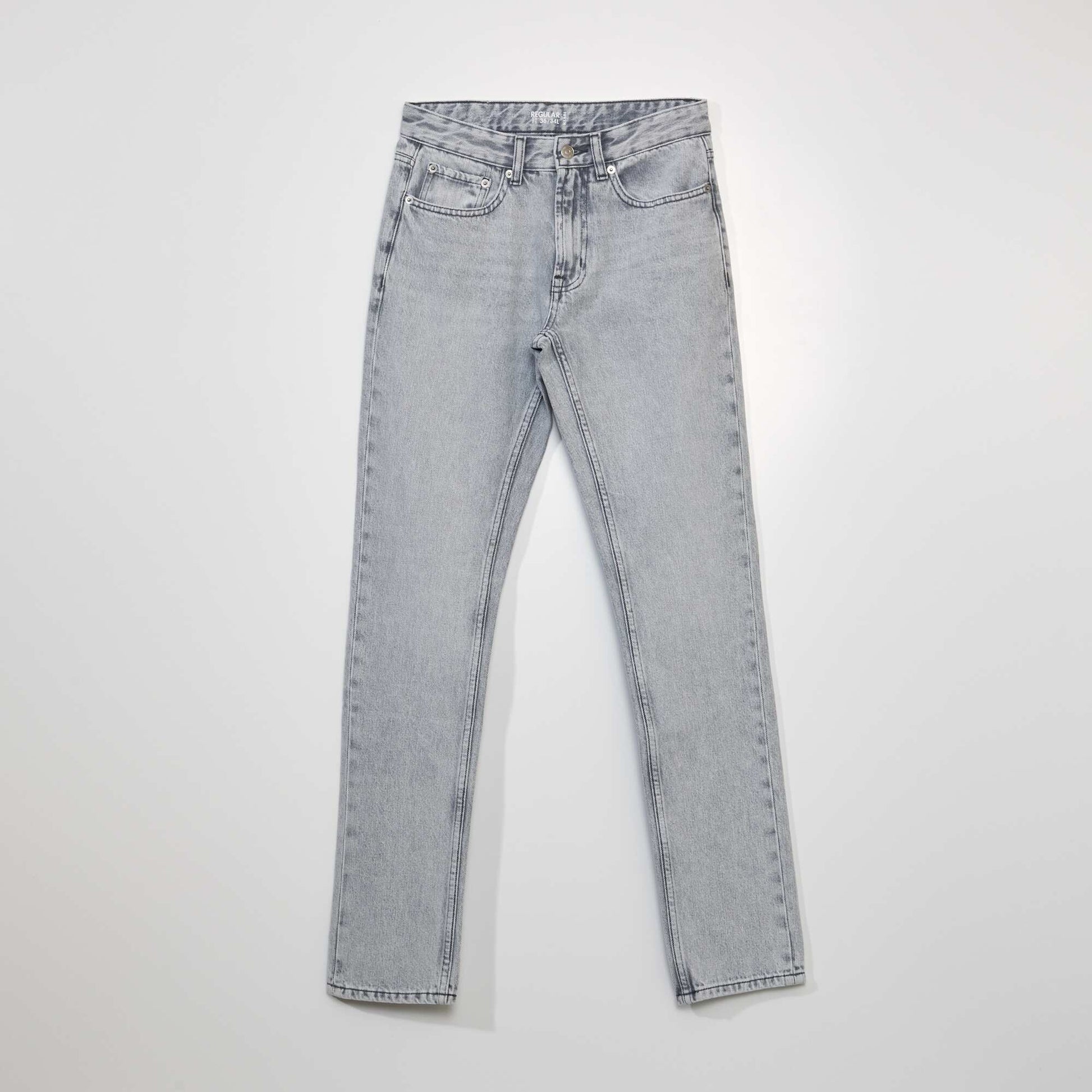 Jean droit - L34 GRIS