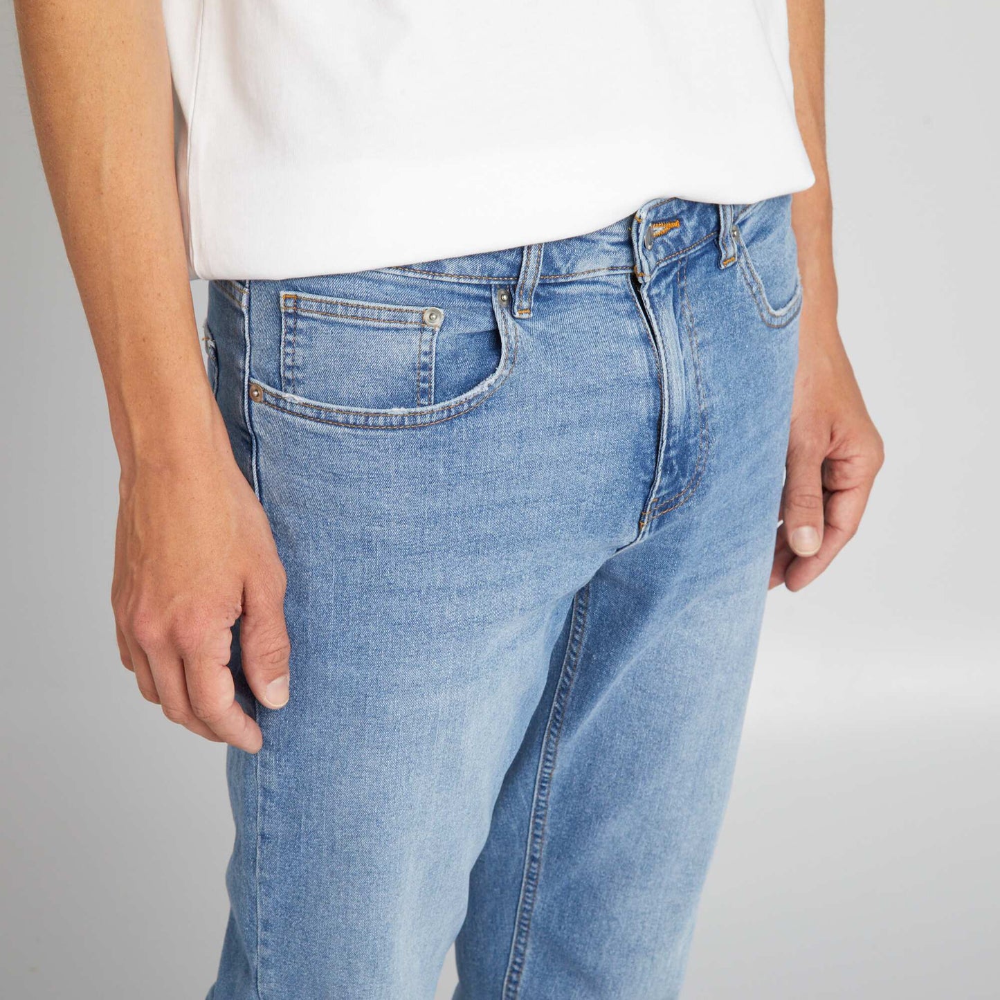 Jean slim   5 poches - L34 Bleu