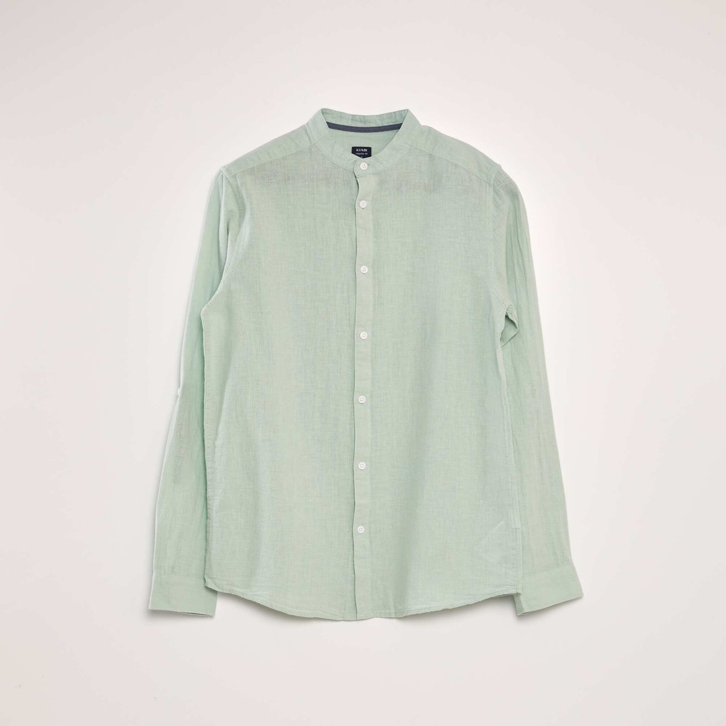 Chemise manches longues avec lin Vert