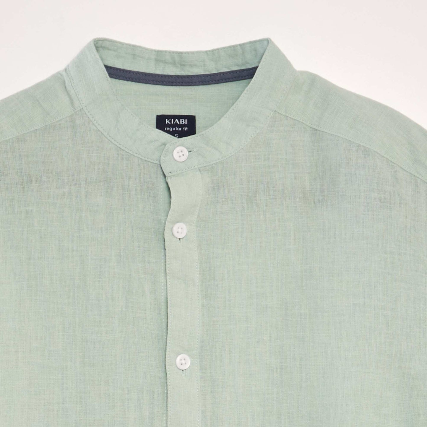 Chemise manches longues avec lin Vert