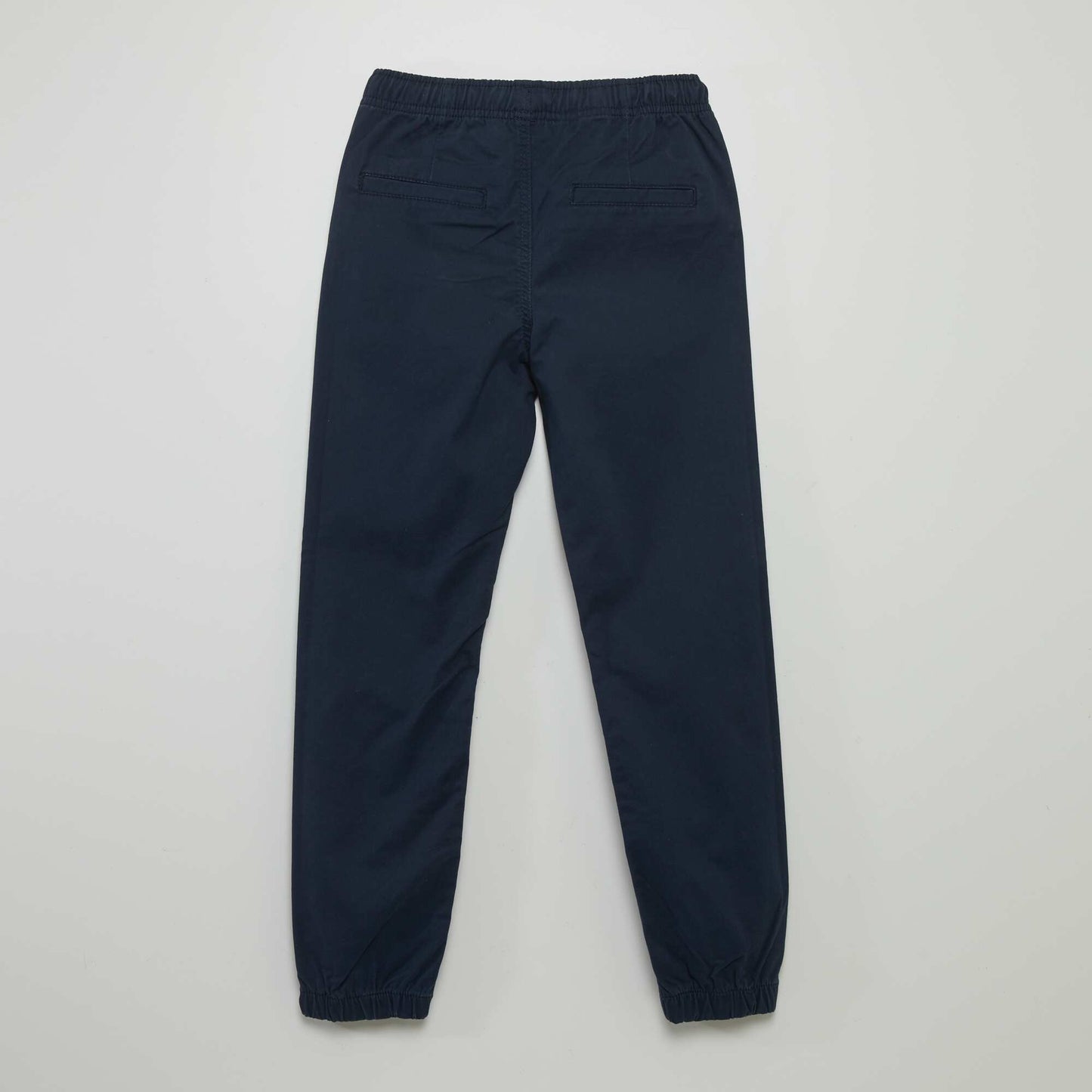 Pantalon jogger avec taille lastiqu e bleu marine