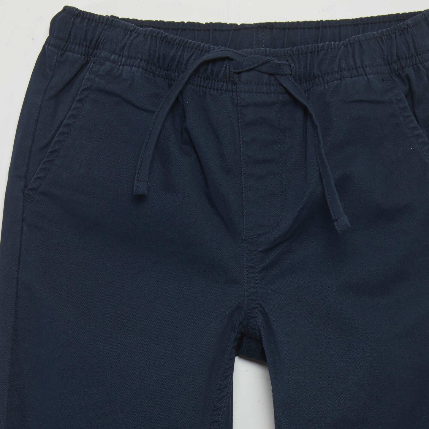 Pantalon jogger avec taille lastiqu e bleu marine