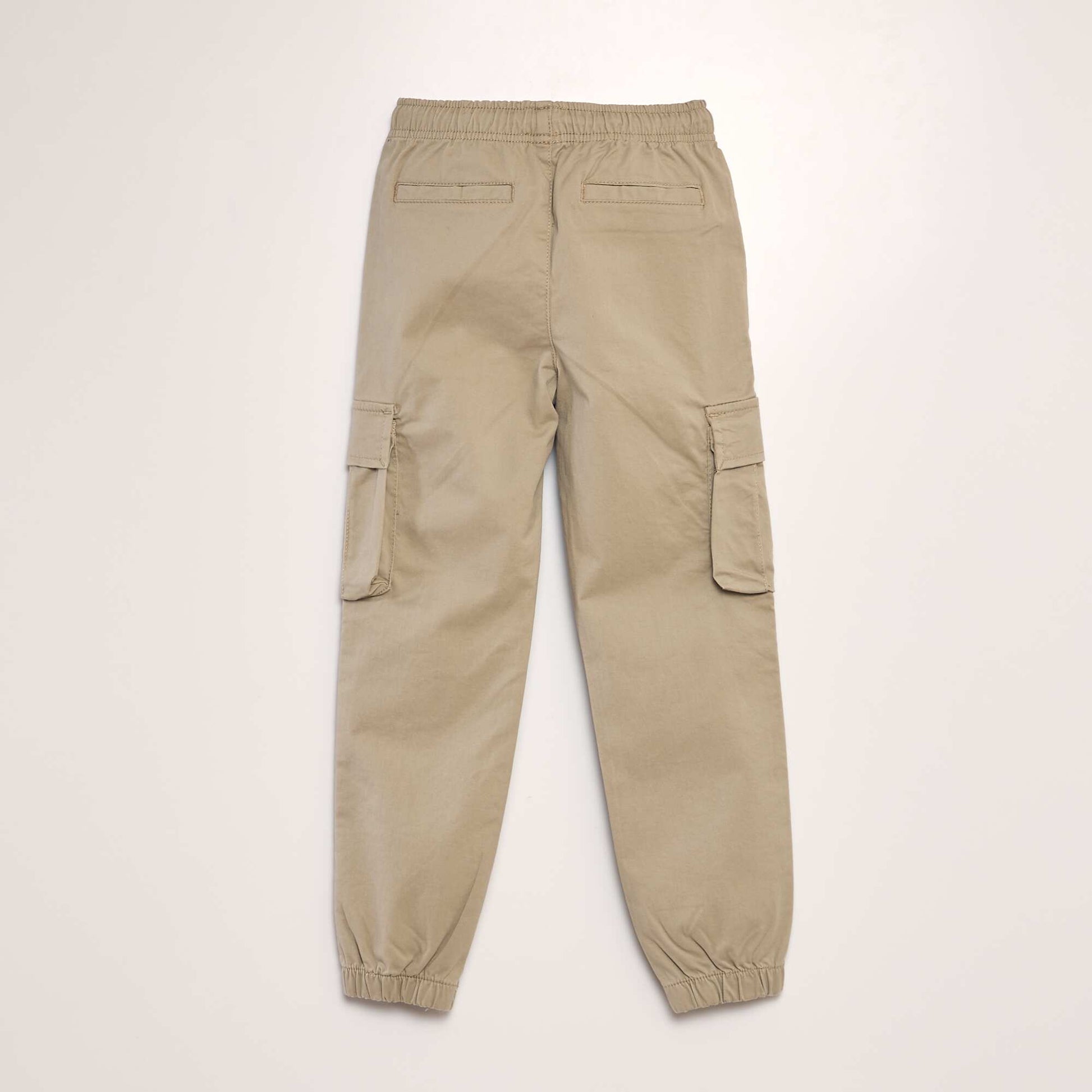Pantalon stretch multipoches Beige