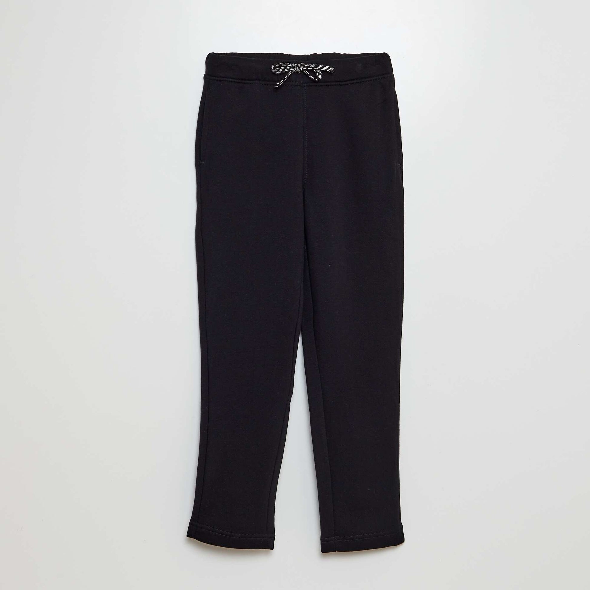 Jogging chiné avec ceinture ajustable NOIR