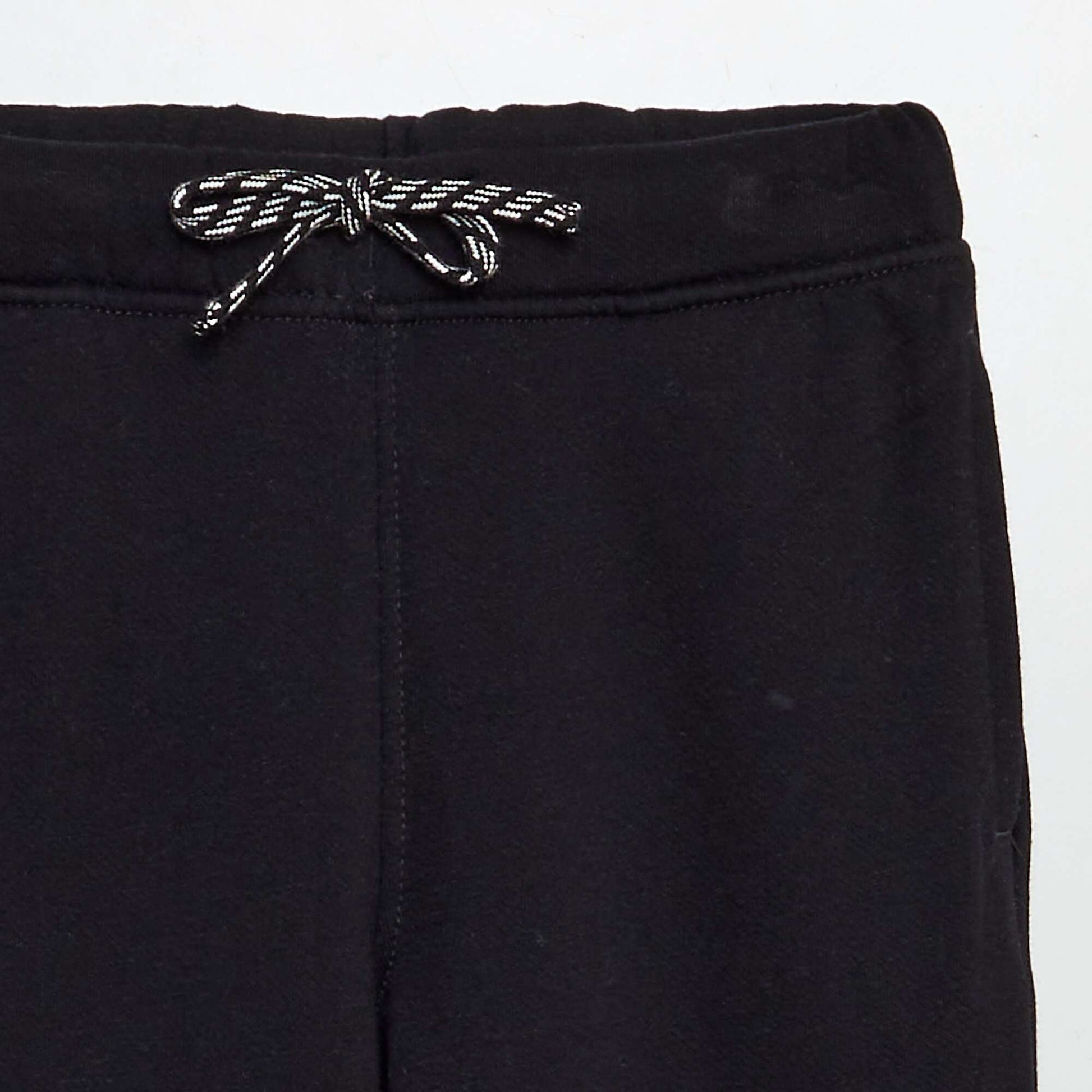 Jogging chiné avec ceinture ajustable NOIR