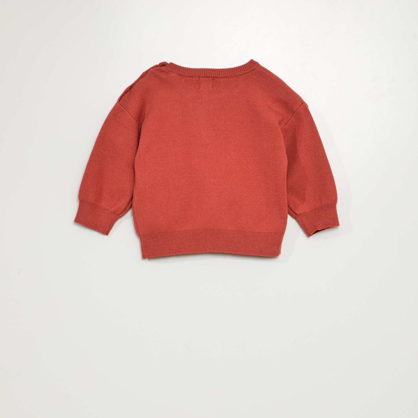 Pull en maille compacte Rouge