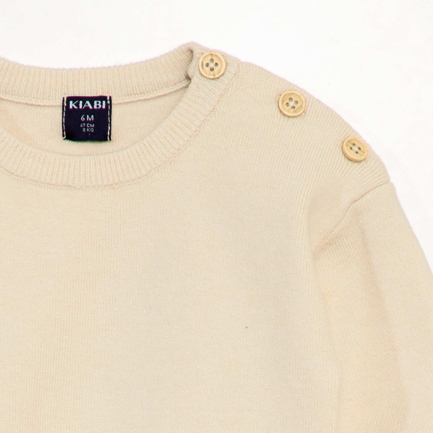 Pull en maille compacte Beige