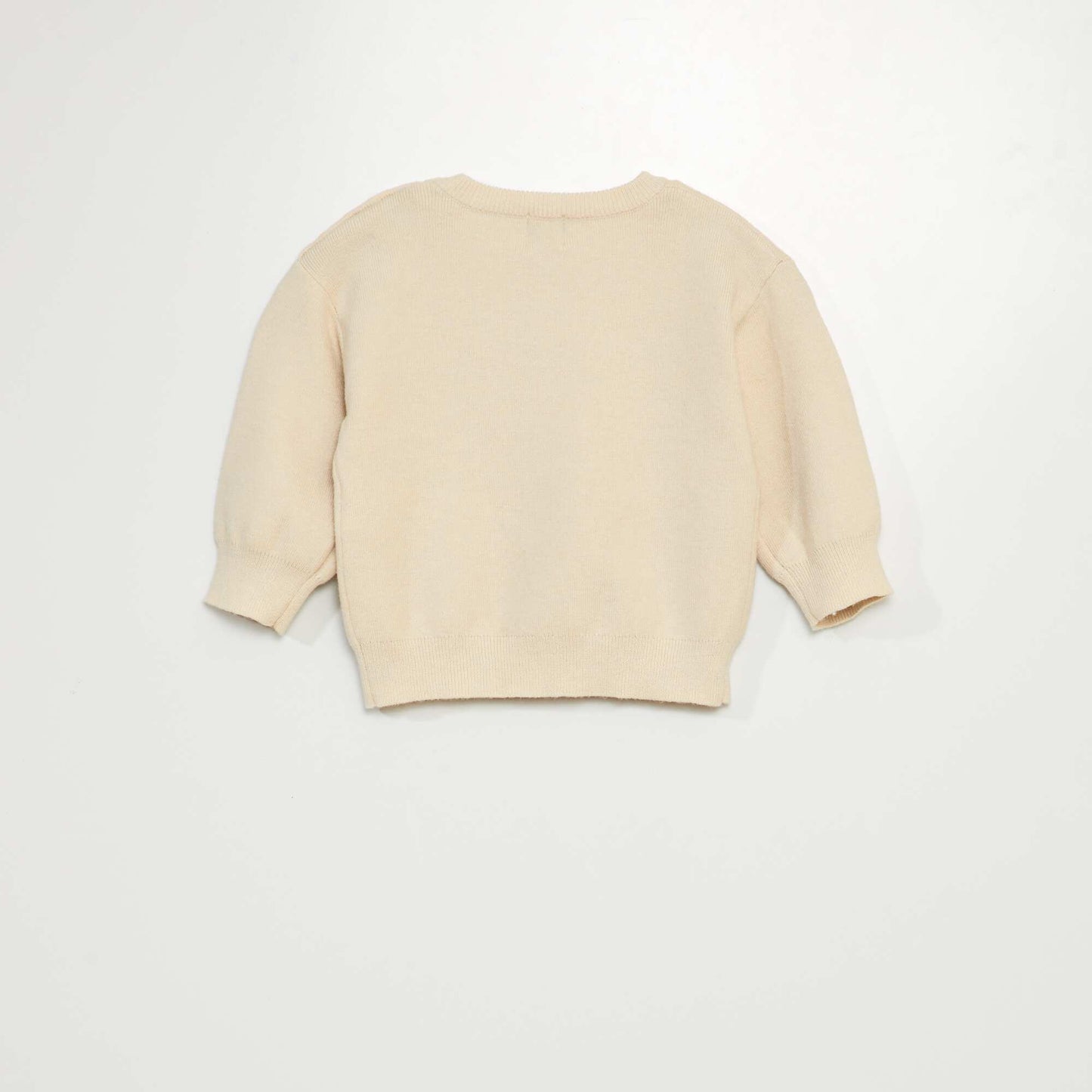 Pull en maille compacte Beige