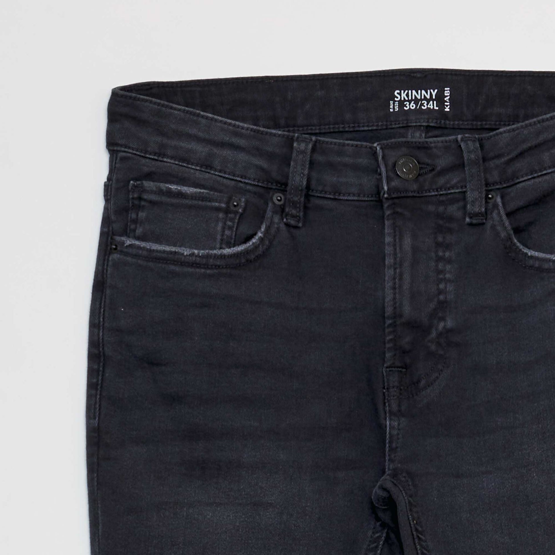 Jean skinny - L34 NOIR DéLAVé