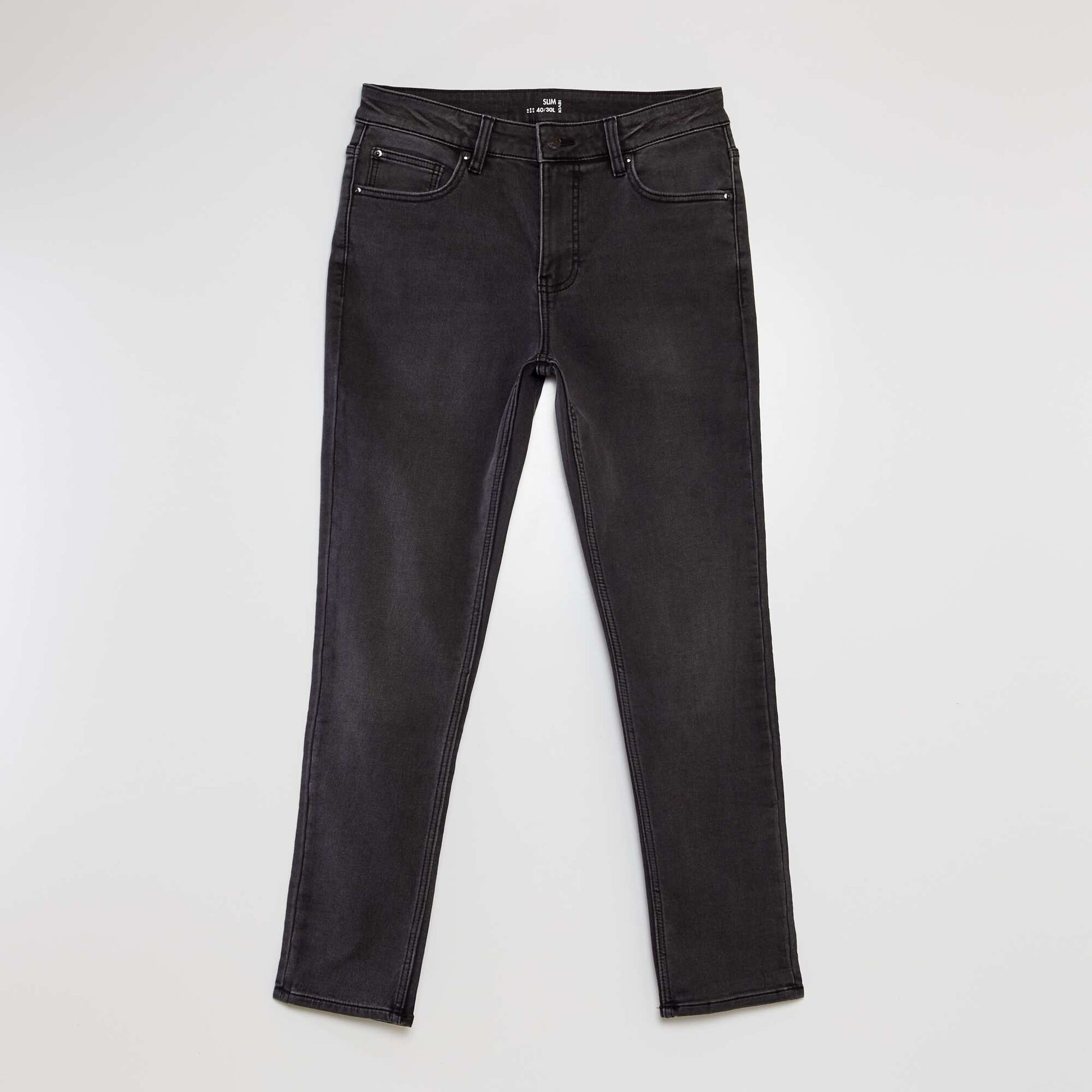Jean slim stretch - L30 GRIS/NOIR