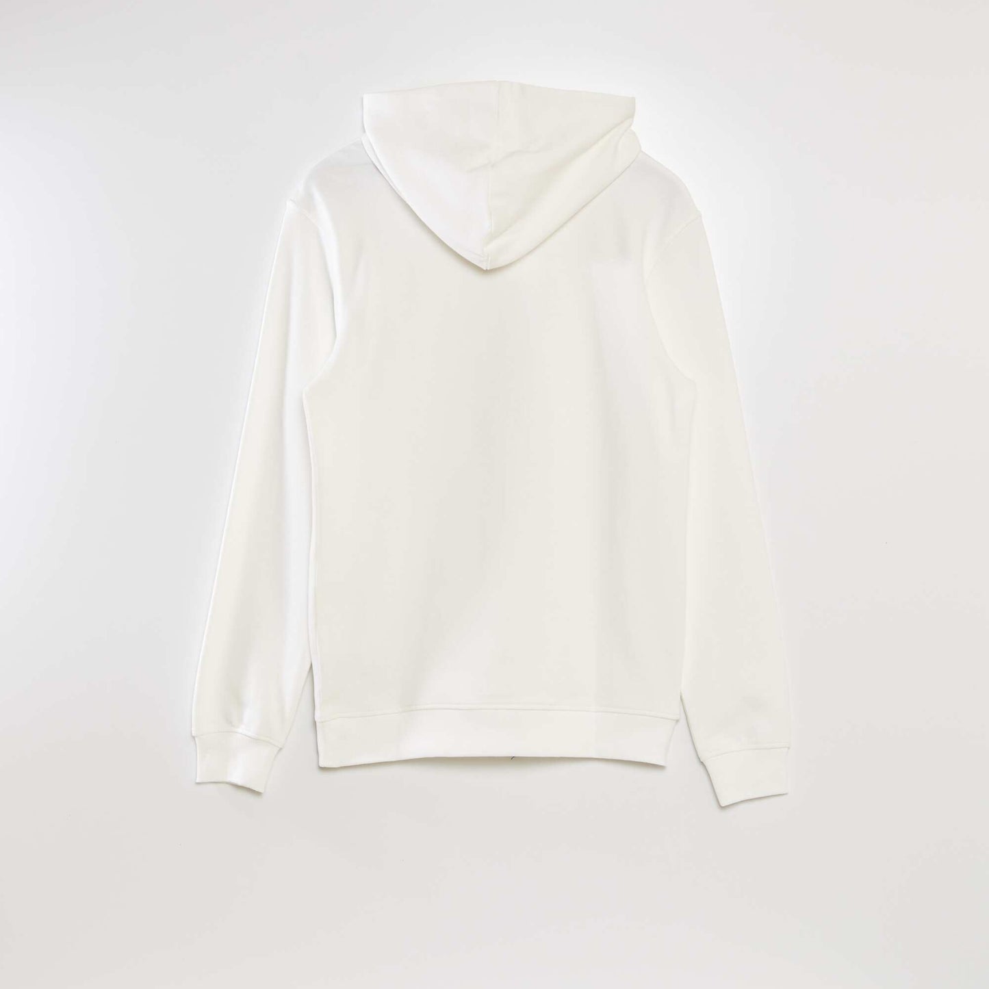 Sweat capuche en maille piqu e blanc