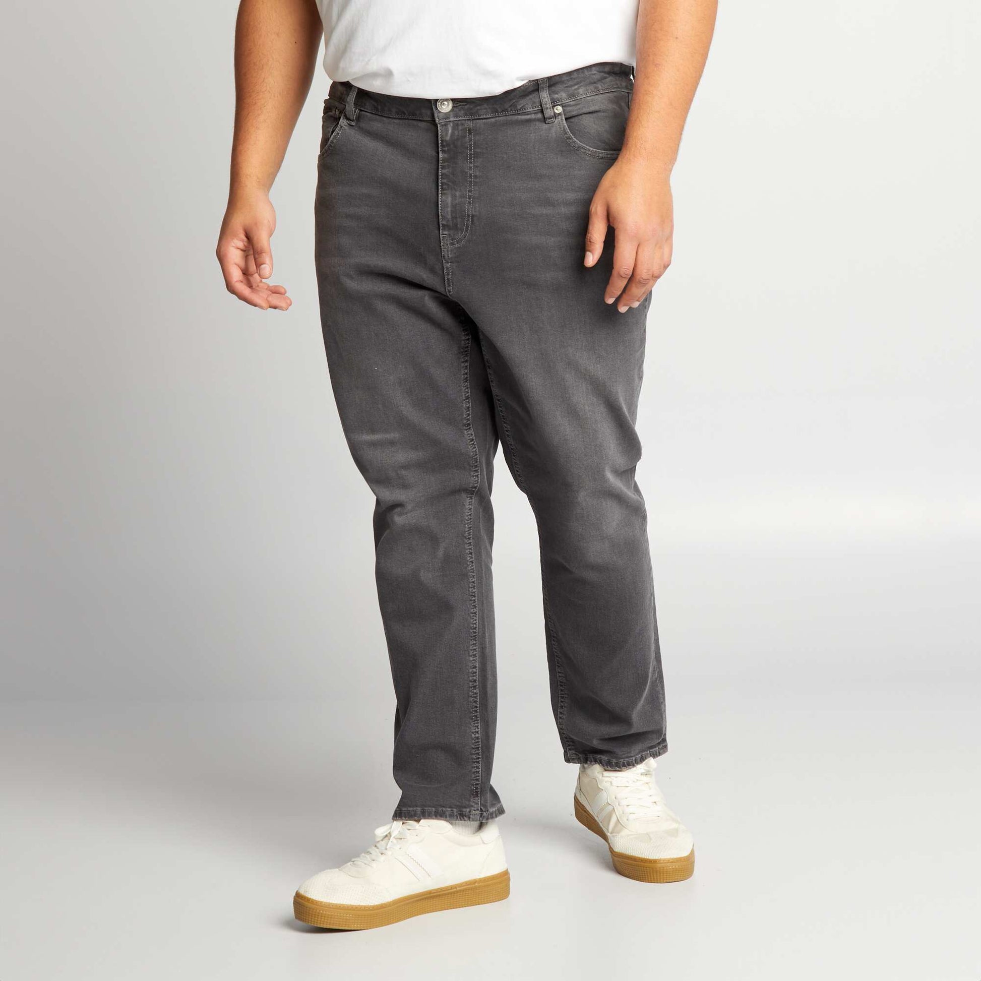 Jean slim à 5 poches - L34 GRIS