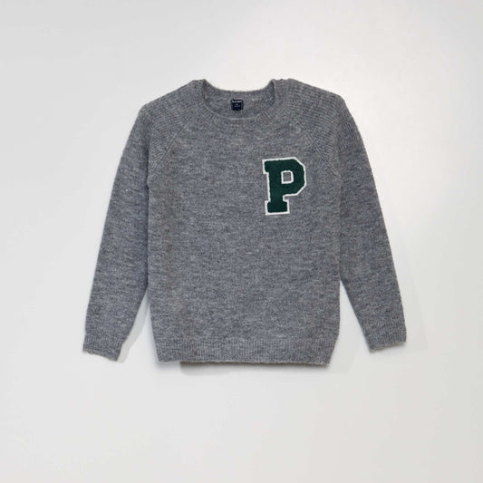 Pull en maille Gris