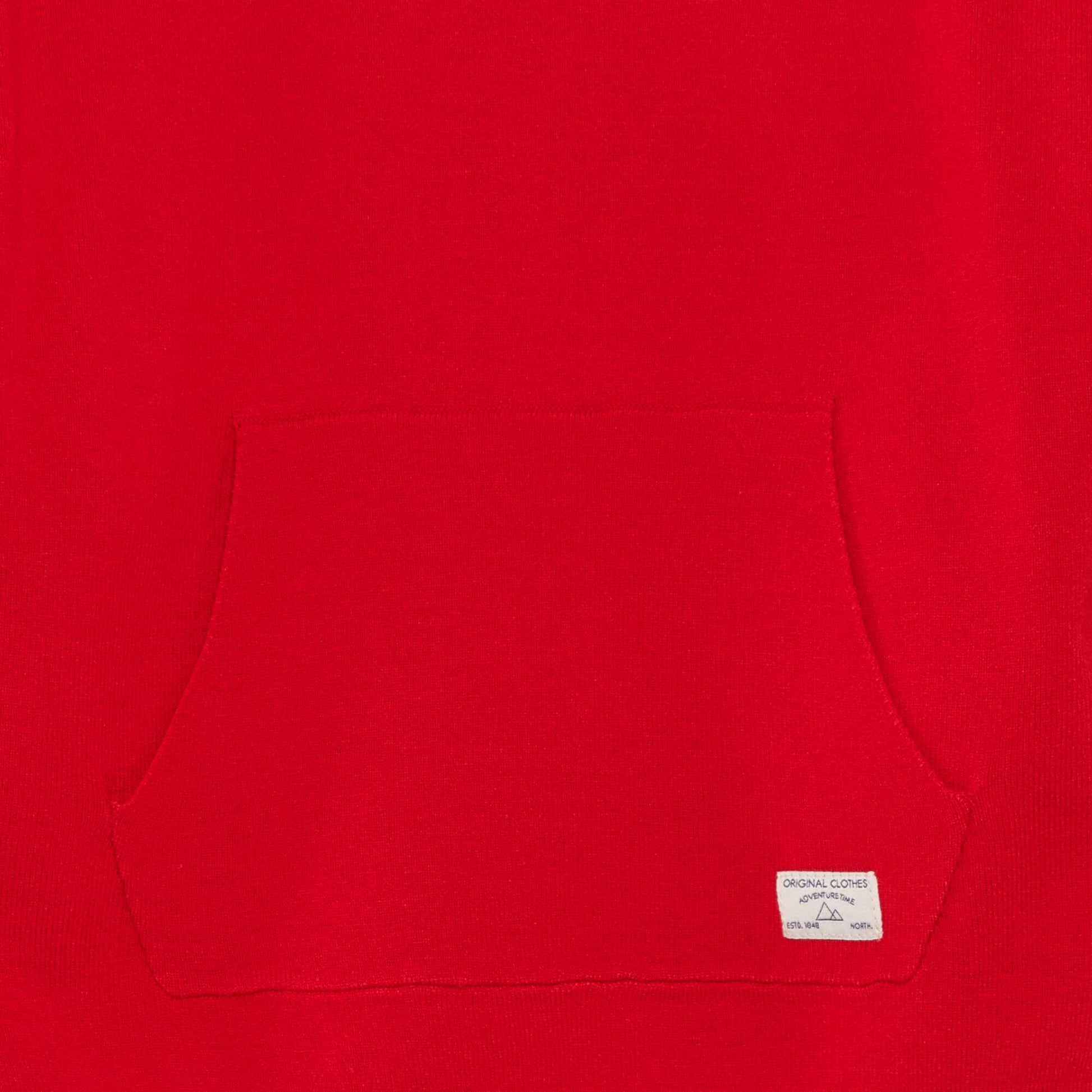 Pull en maille col rond rouge