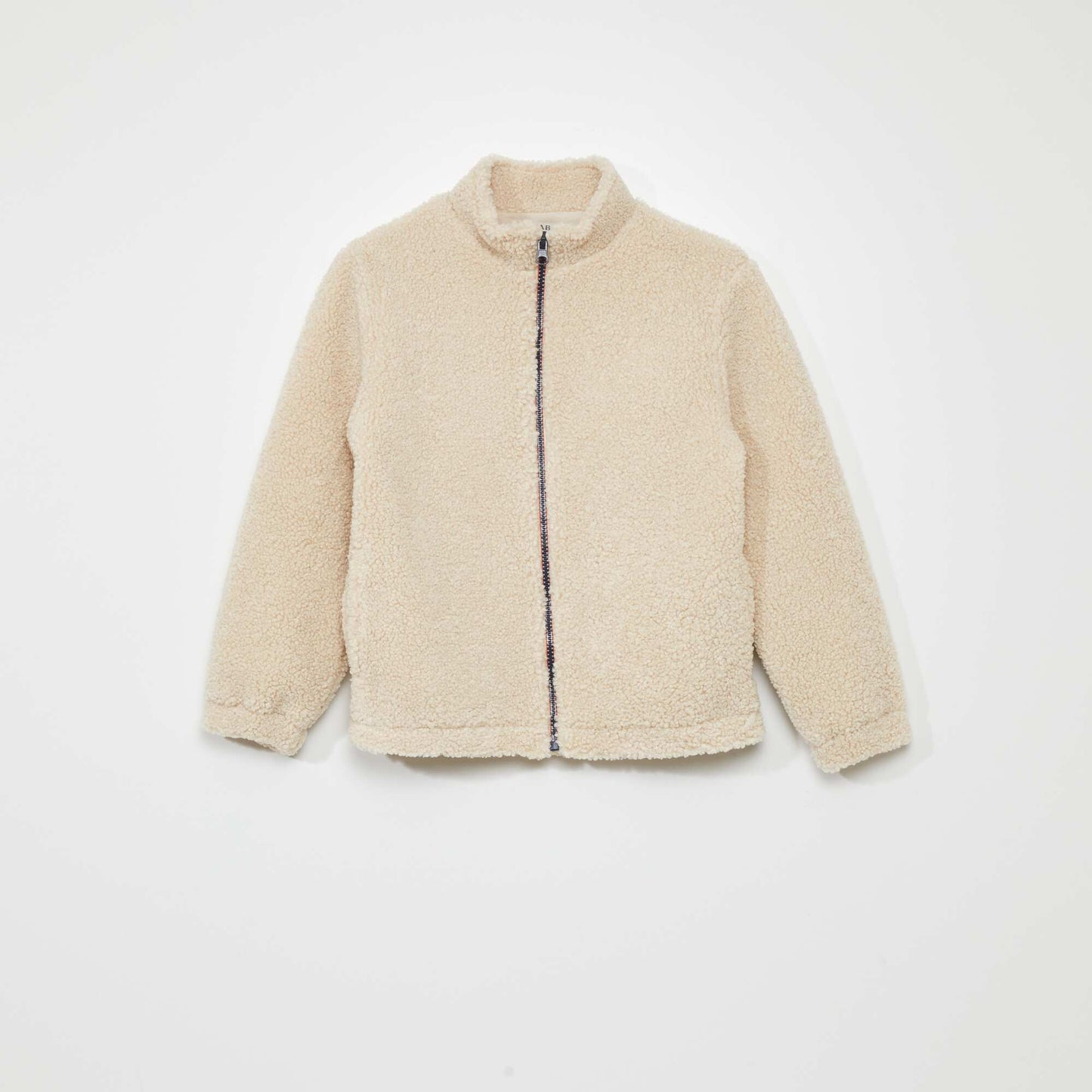 Sweat en sherpa zipp Beige