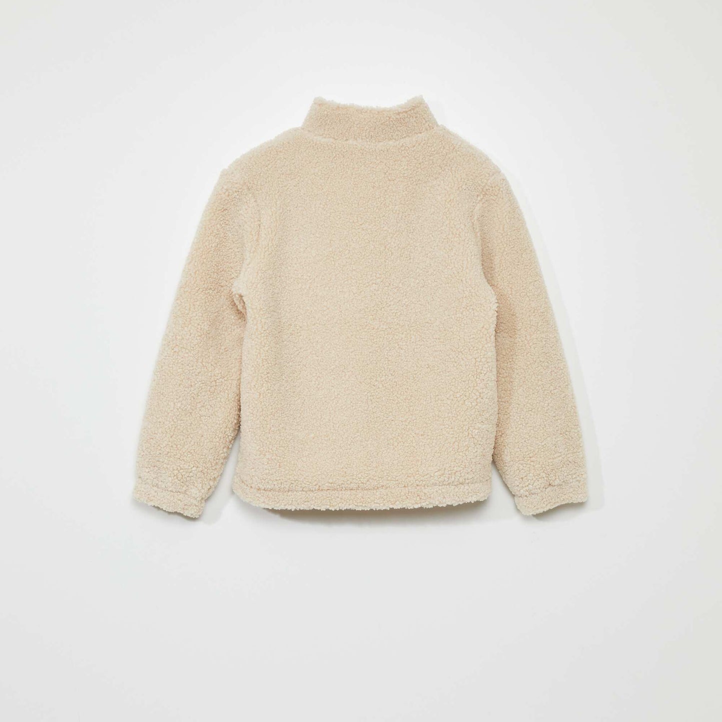 Sweat en sherpa zipp Beige