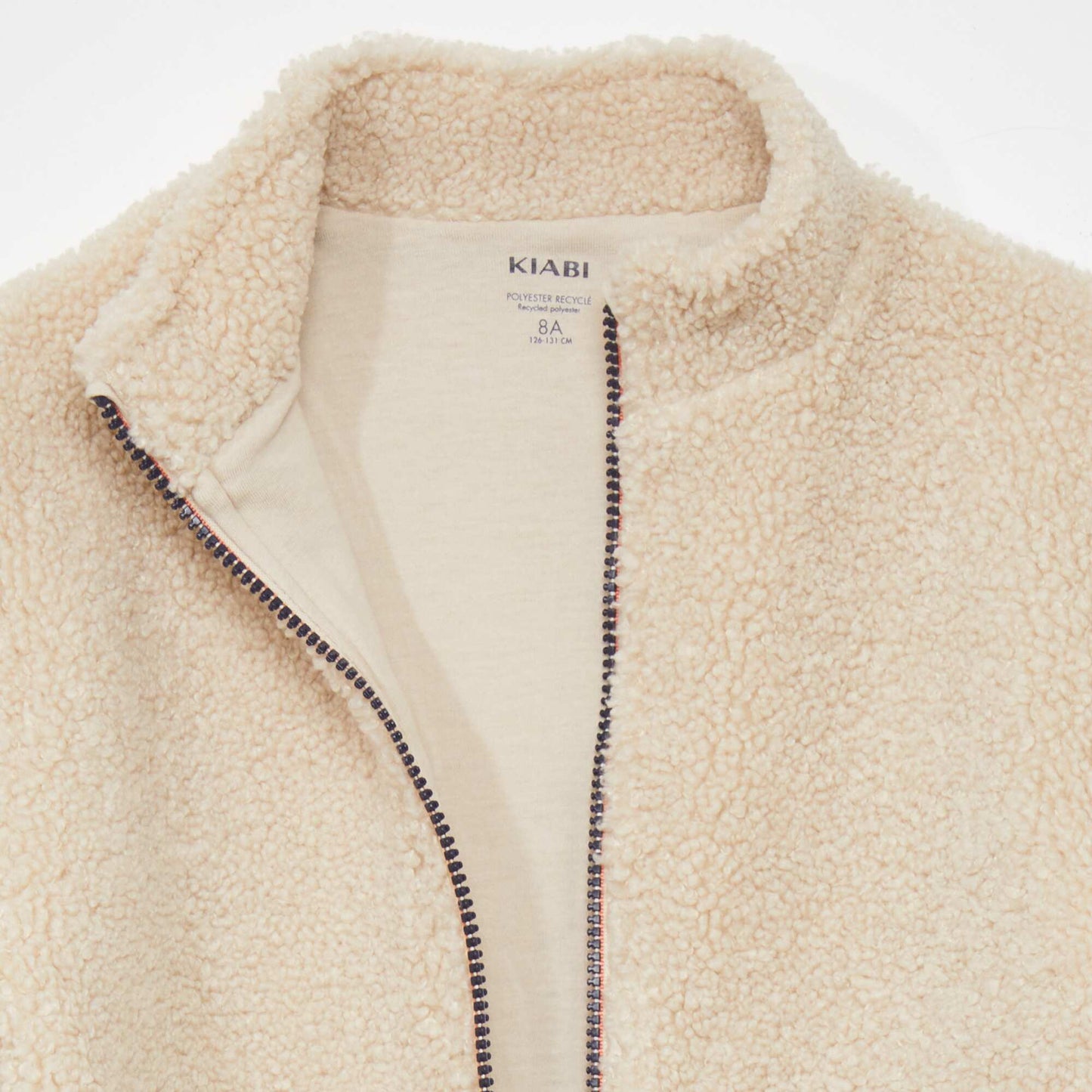 Sweat en sherpa zipp Beige