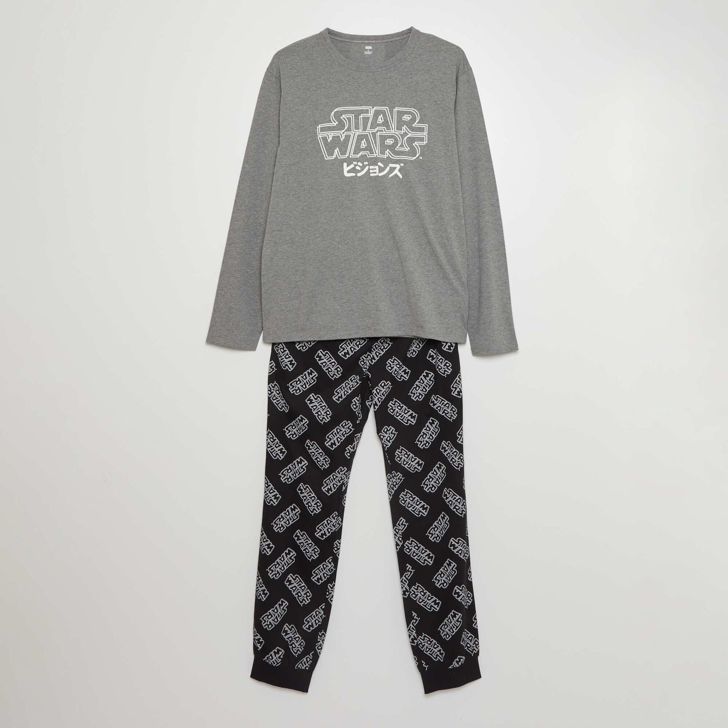 Pyjama long 'Star Wars' - 2 pi ces Gris/noir