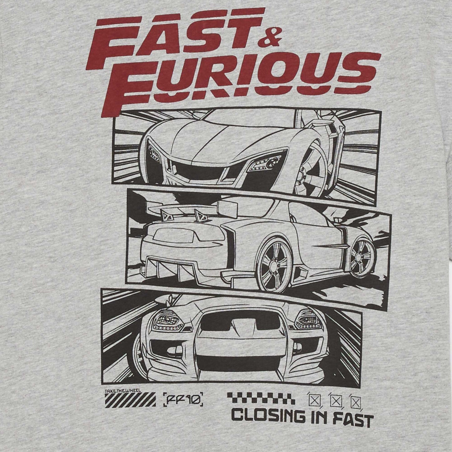 Pyjama long 'Fast and Furious' - 2 pi ces Gris/noir