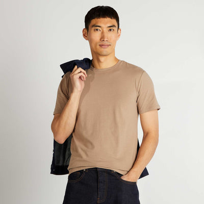 Tee-shirt uni - Muscle fit Beige