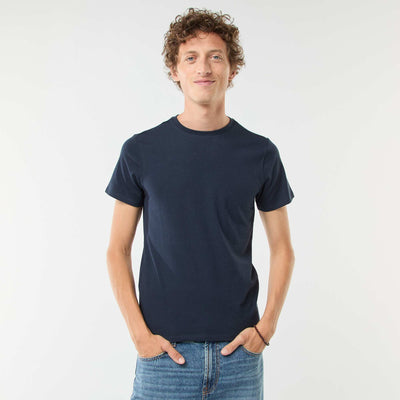 Tee-shirt uni - Slim fit BLEU