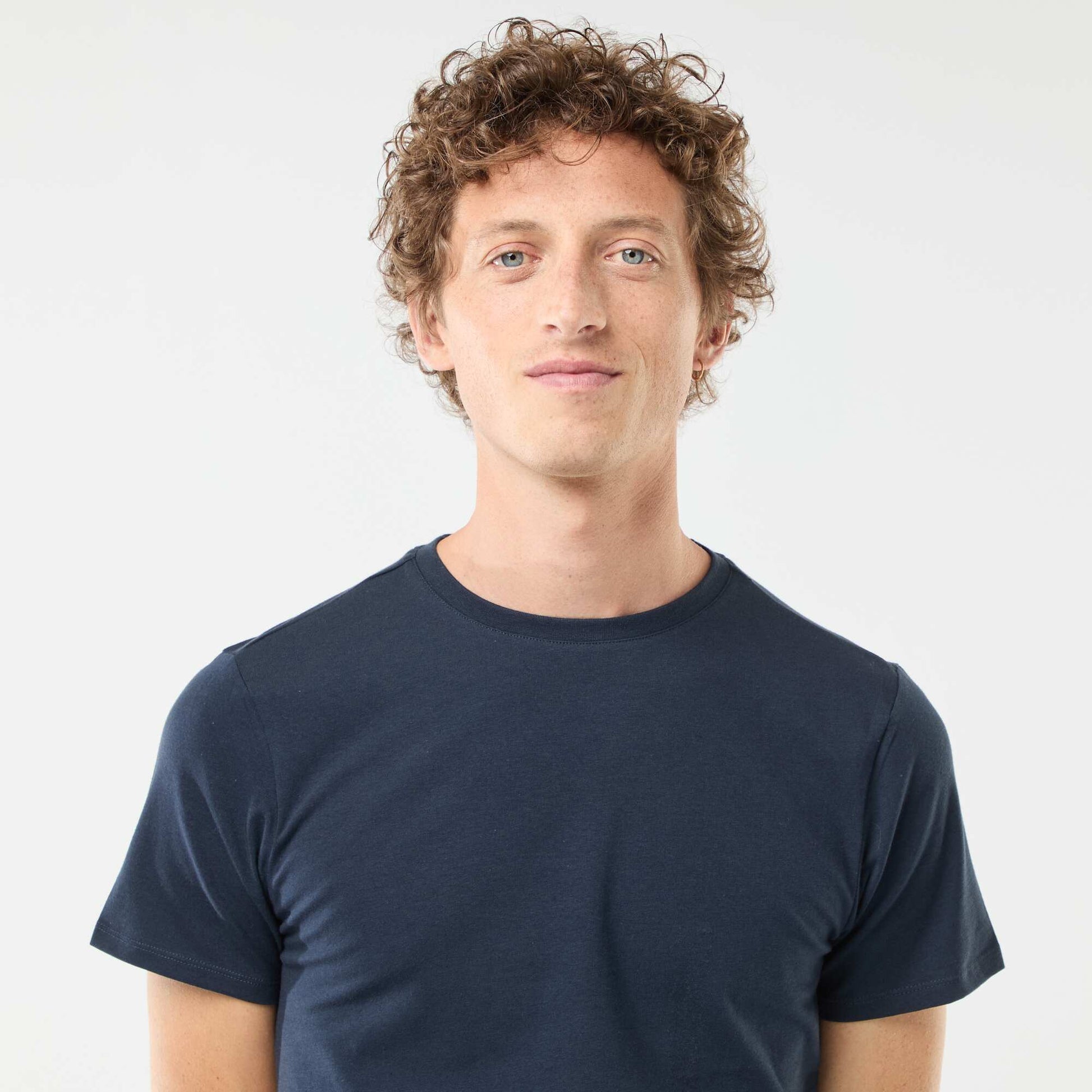 Tee-shirt uni - Slim fit BLEU