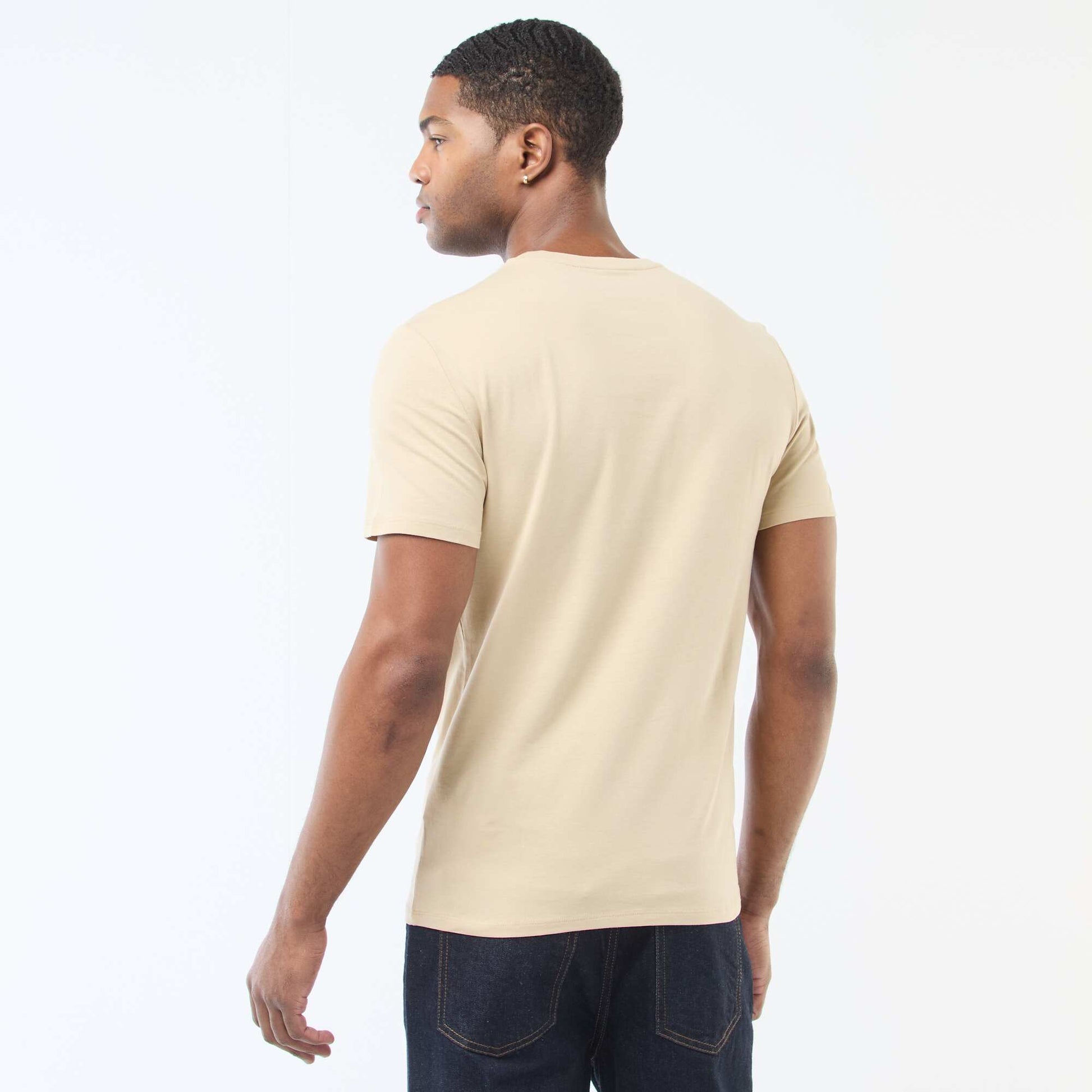 Tee-shirt uni - Slim fit BEIGE