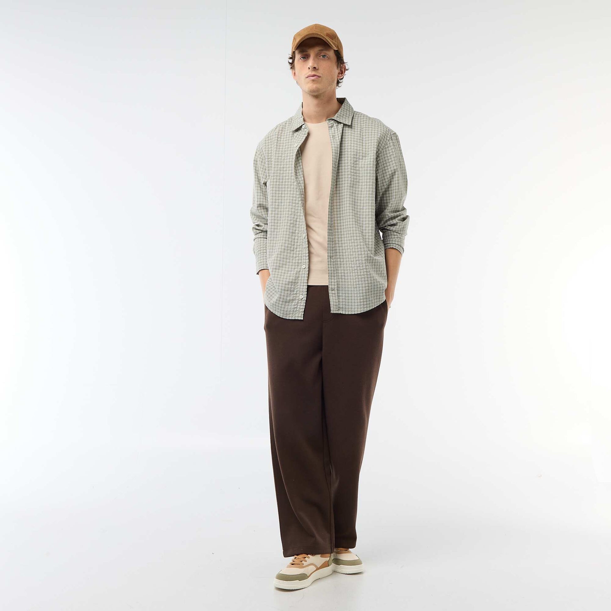 Tee-shirt uni - Slim fit BEIGE