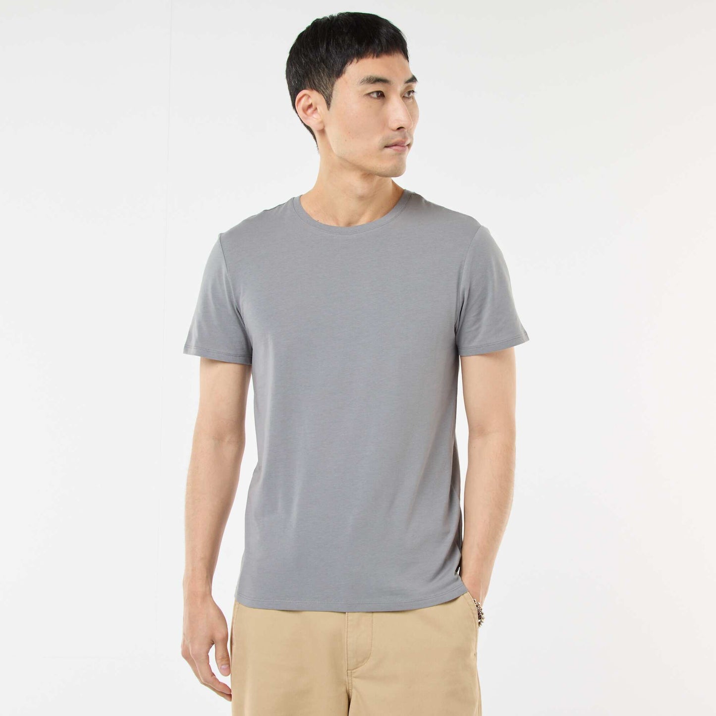Tee-shirt uni - Slim fit GRIS
