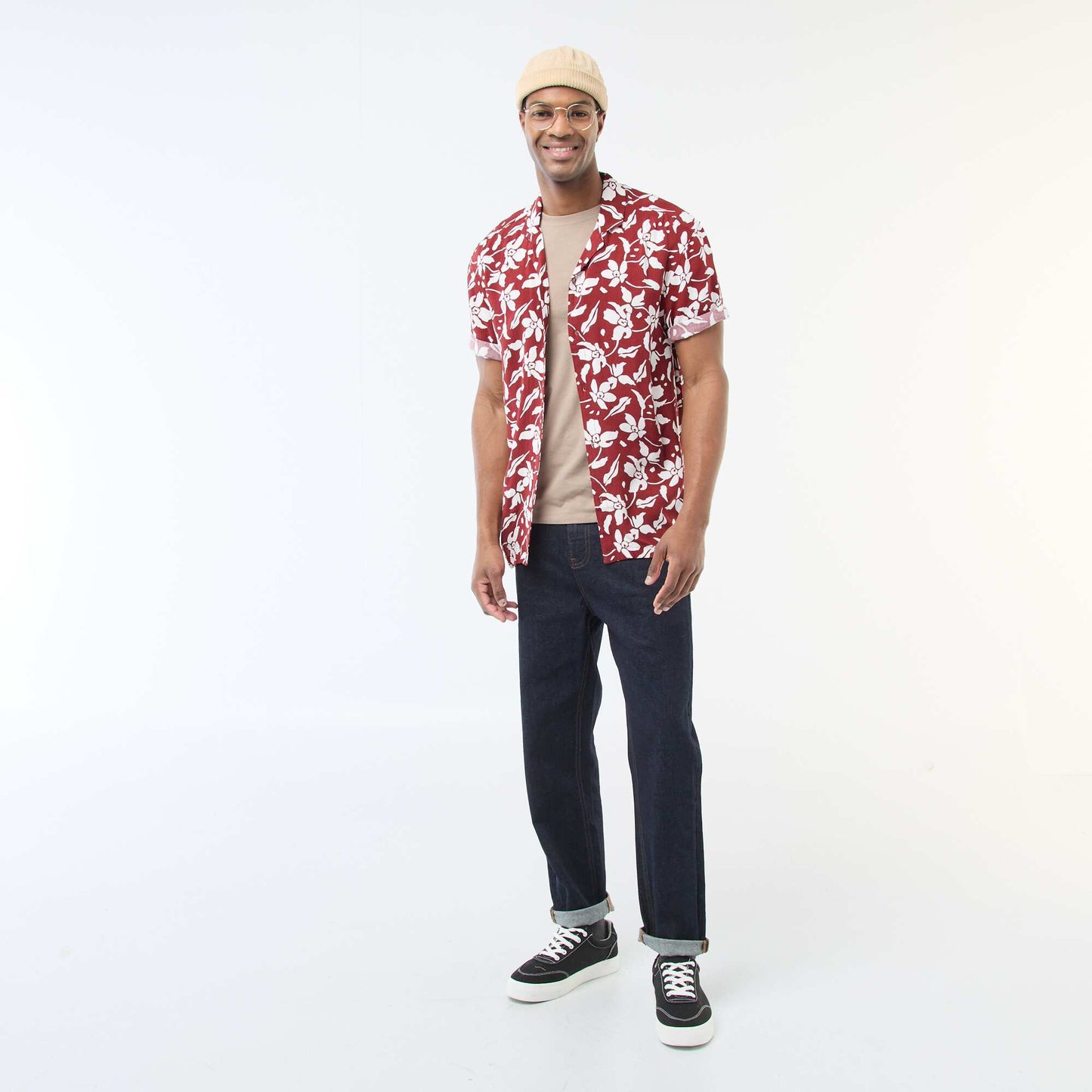 Tee-shirt uni - Slim fit BEIGE