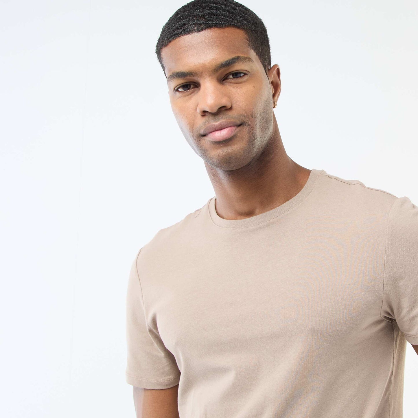 Tee-shirt uni - Slim fit BEIGE