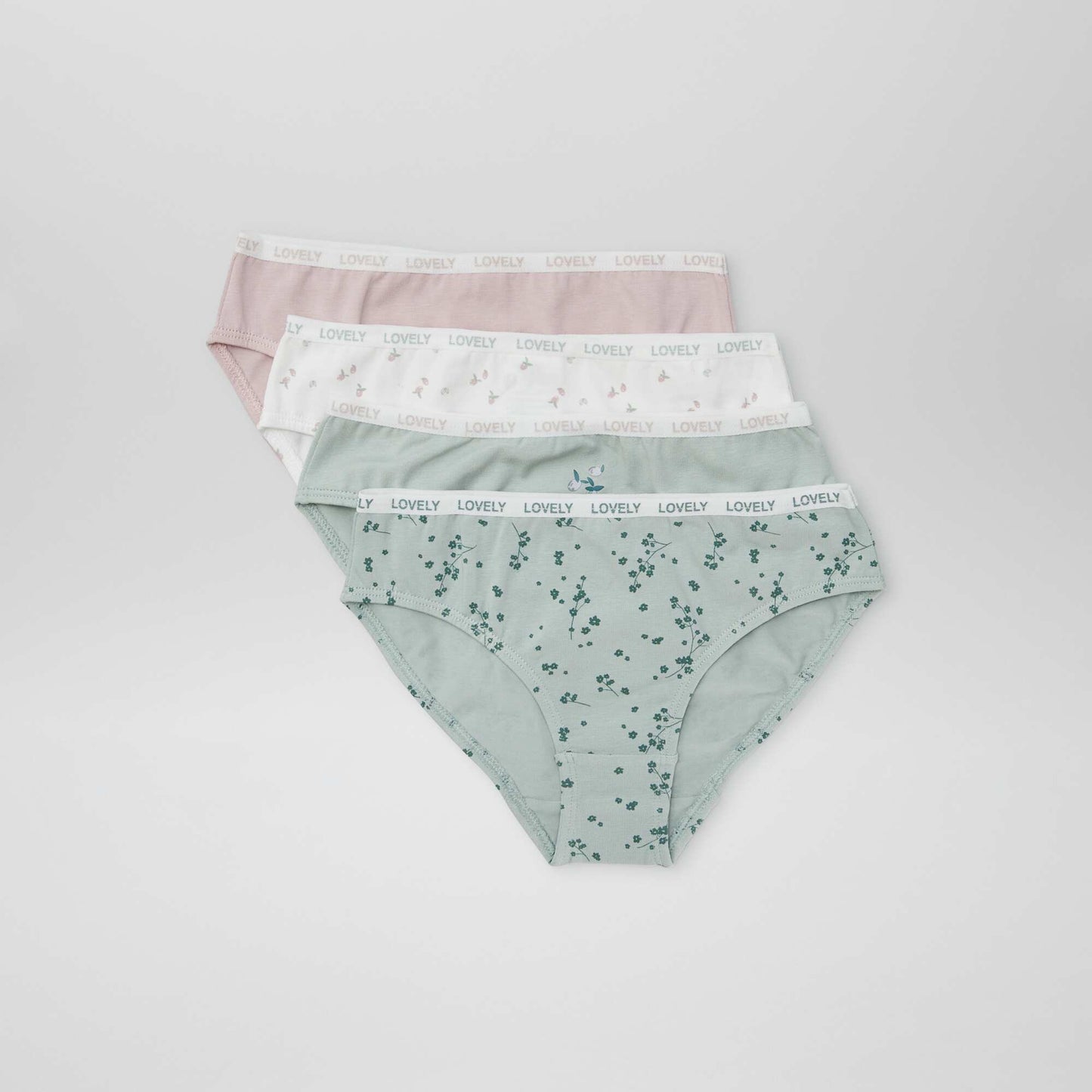 Lot de 4 culottes imprimées Vert