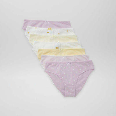 Lot de 7 culottes JAUNE/VIOLET