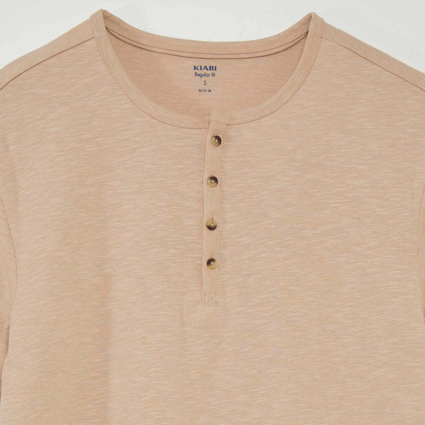 T-shirt en jersey   col mao Beige