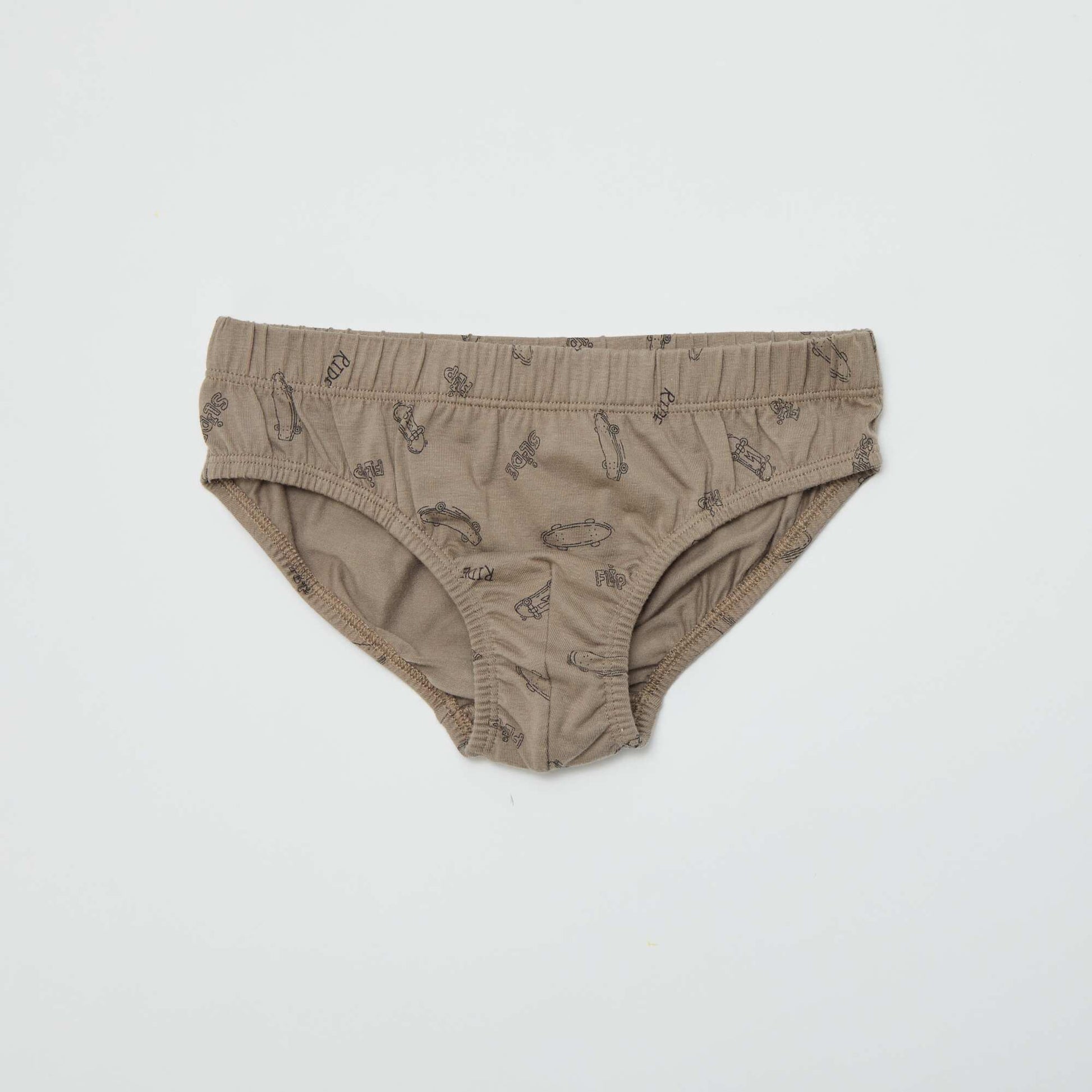 Lot de 7 slips imprimés BLANC