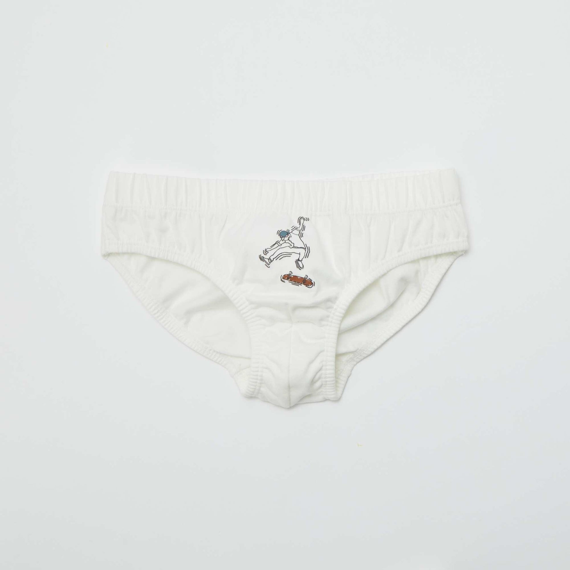 Lot de 7 slips imprimés BLANC