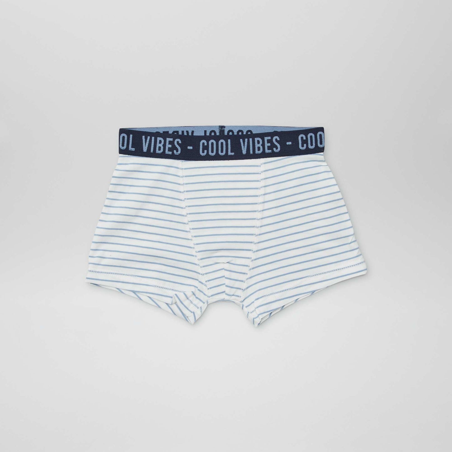 Lot de 3 boxers stretch BLANC/MARINE
