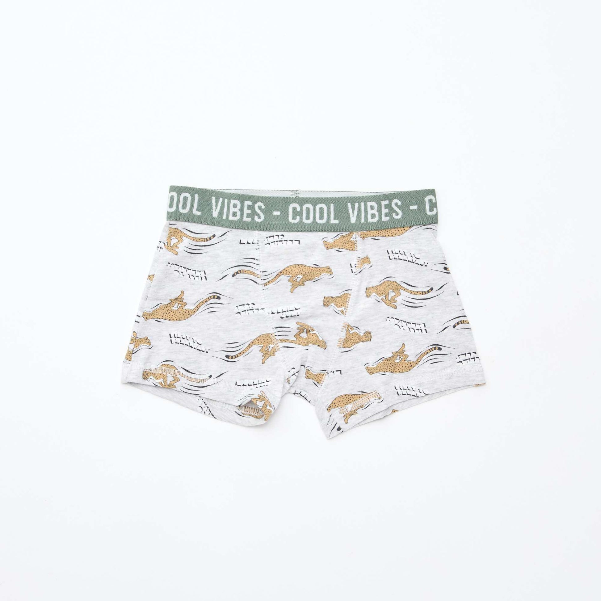 Lot de 3 boxers stretch GRIS/VERT