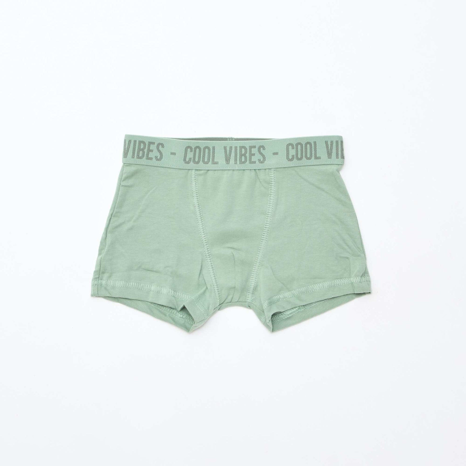 Lot de 3 boxers stretch GRIS/VERT