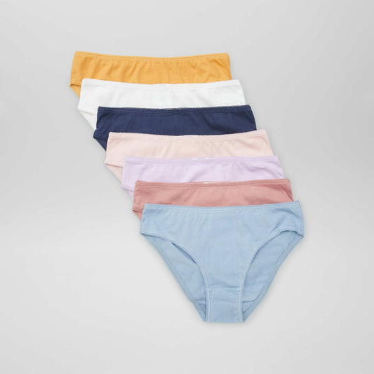 Lot de 7 culottes unies Bleu