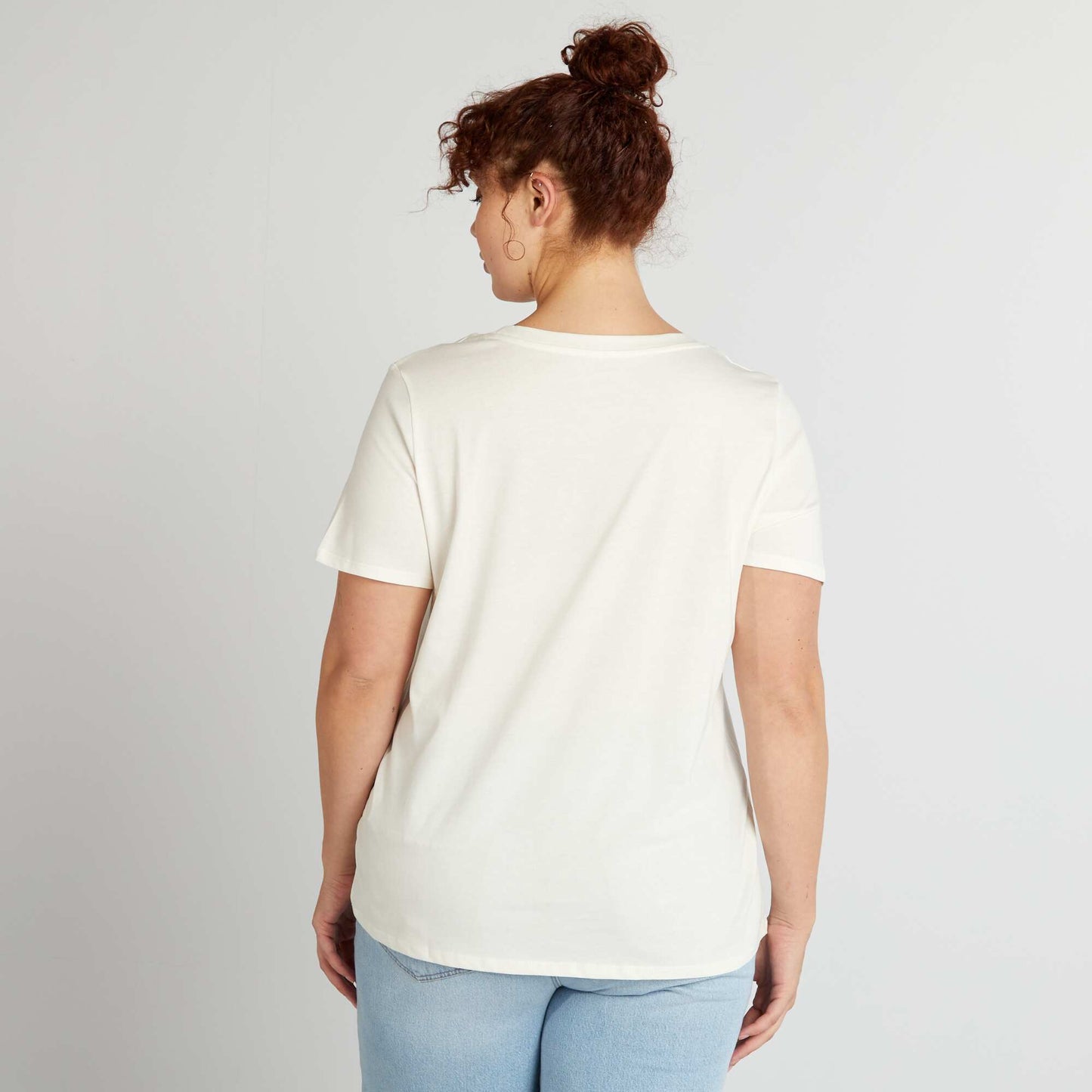 Tee-shirt en coton avec imprimé Blanc