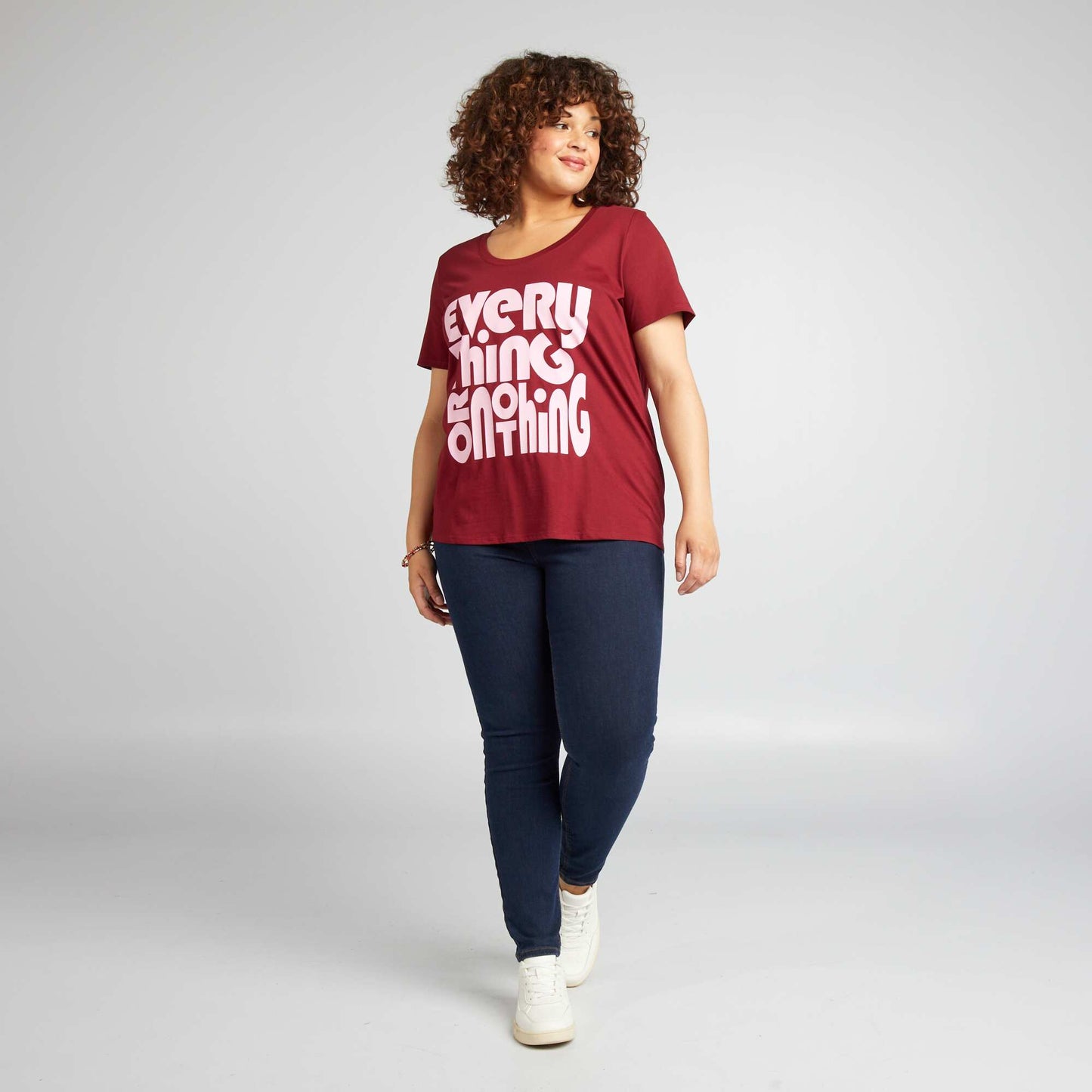 Tee-shirt en coton avec imprim  Rouge