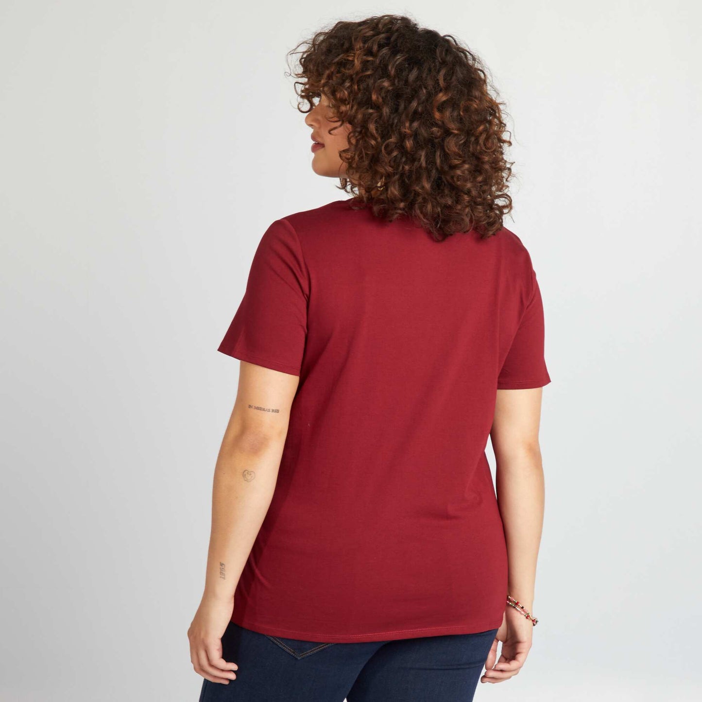 Tee-shirt en coton avec imprim  Rouge