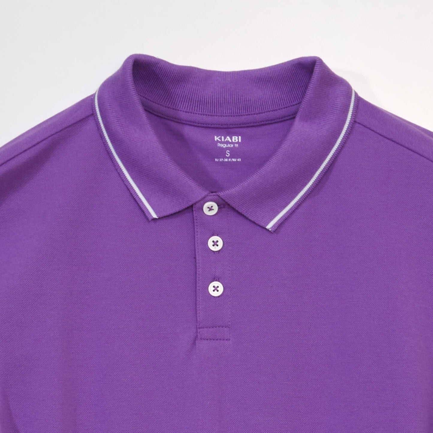 Polo en piqu  de coton Violet