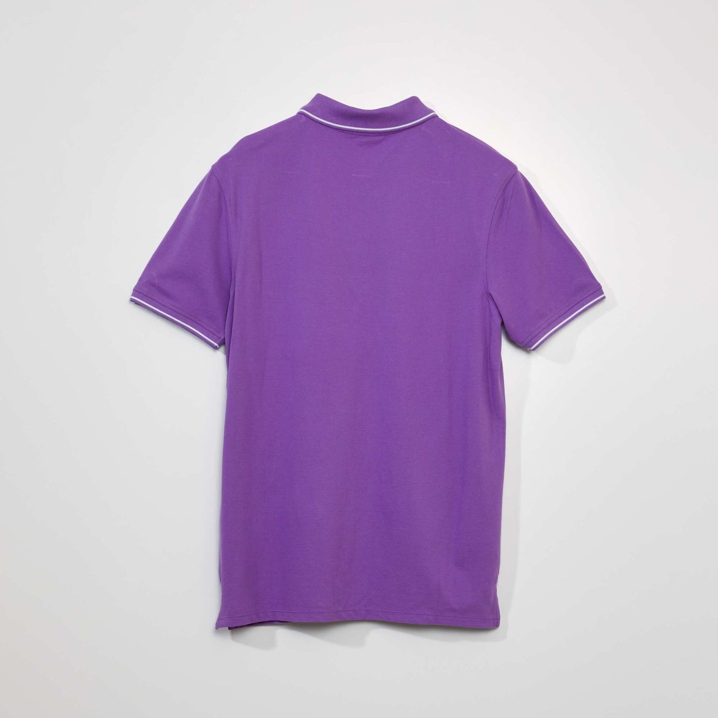 Polo en piqu  de coton Violet