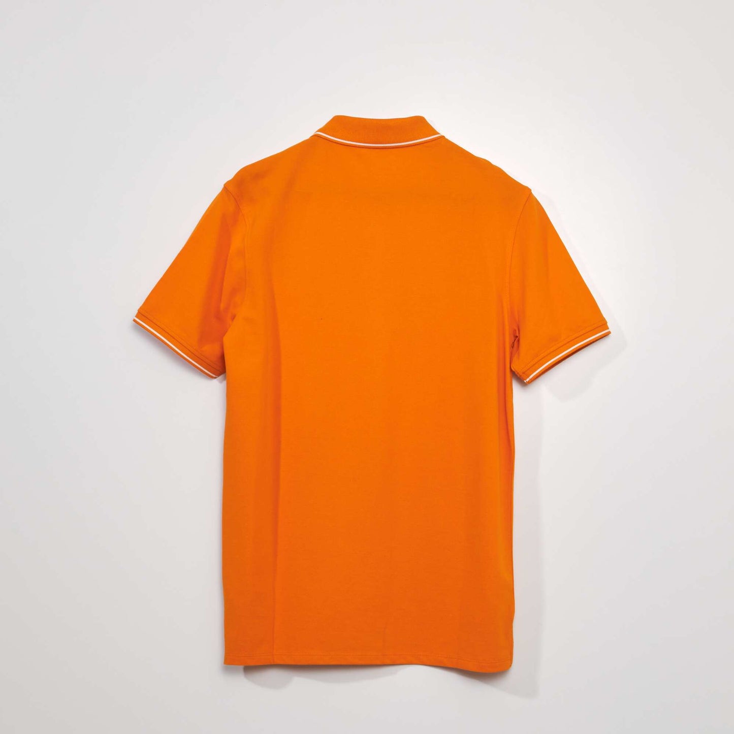 Polo en piqu  de coton orange