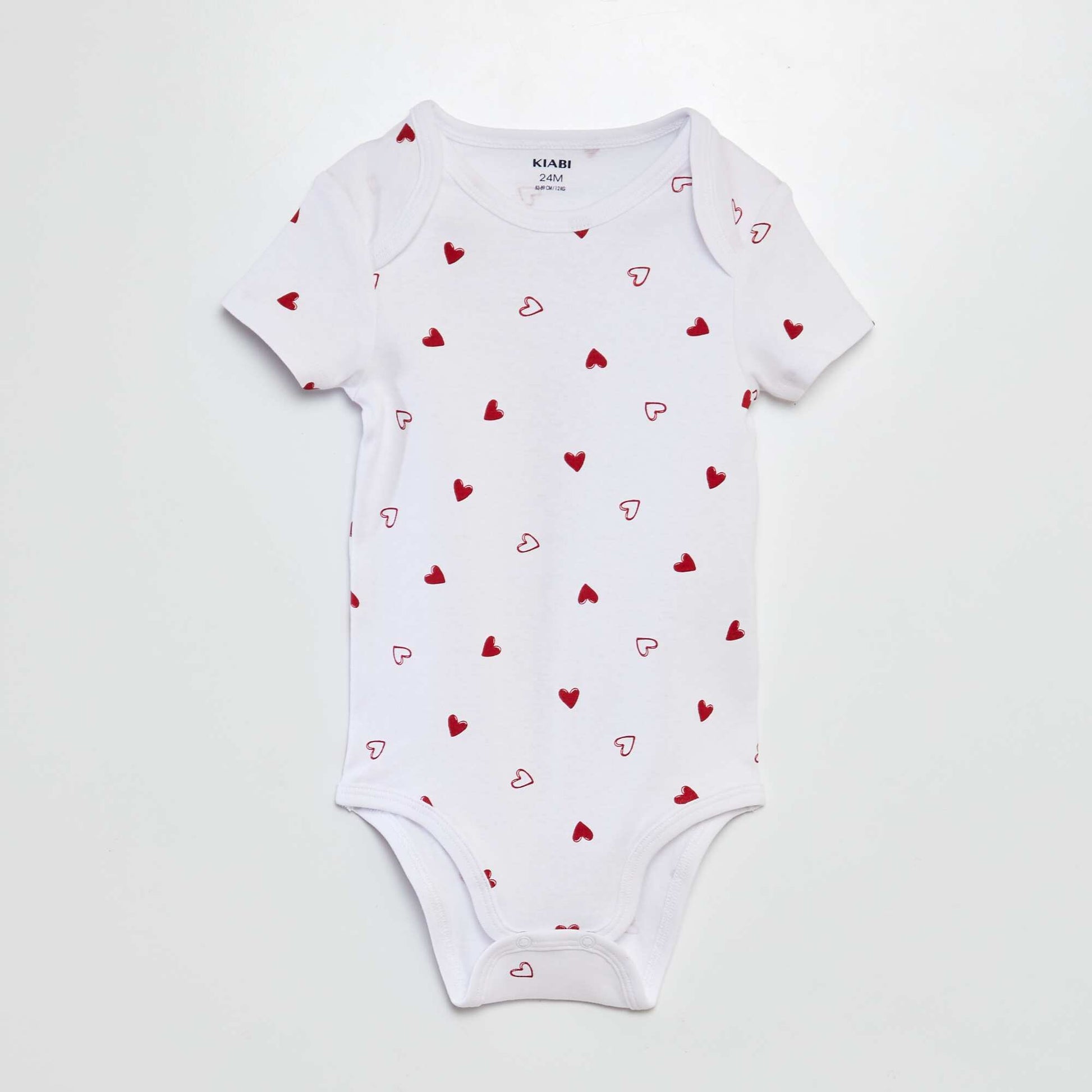 Lot de 2 bodies - Saint-valentin BLANC