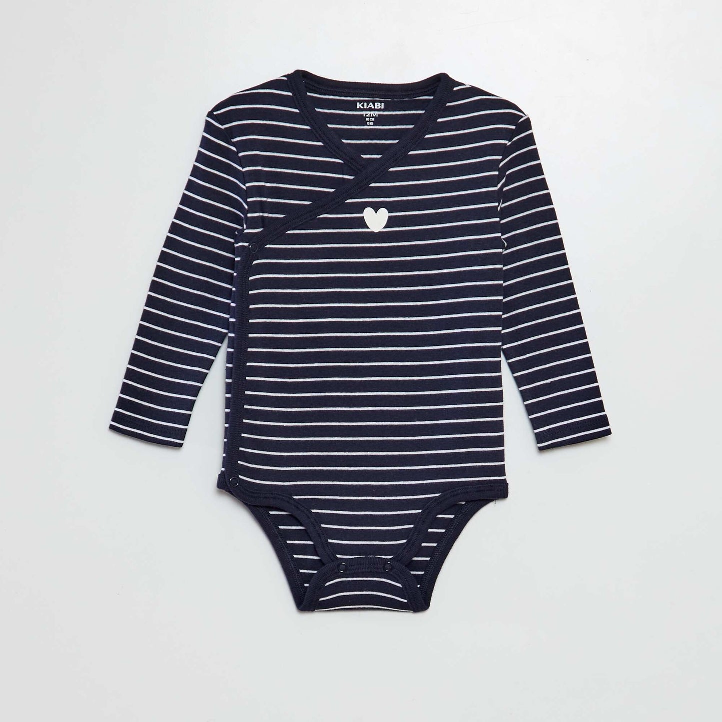Lot de 3 bodies - Saint-valentin MARINE/BLANC